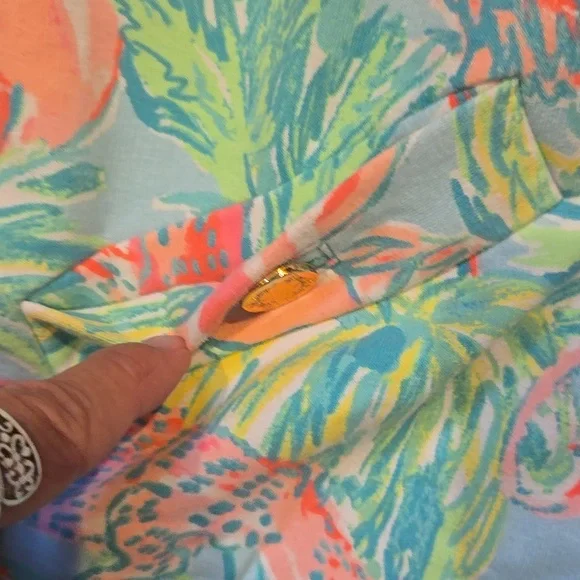 Lilly Pulitzer Multi-Color Tropical Flamingo Print Skort - Picture 3 of 7
